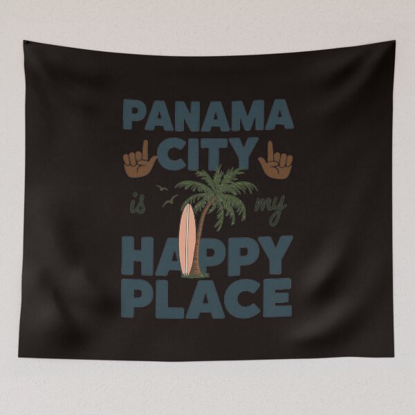 Item preview, Panama City is my Happy Place Retro Beach Palm Trees Summer designed and sold by MAKOPOKOShop.