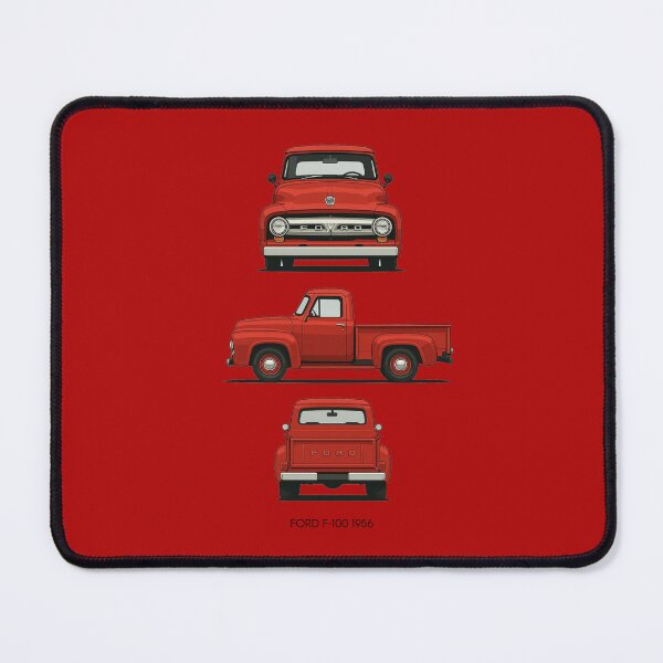 Item preview, 1956 Ford F-100 Classic Pickup | Retro Red Truck Blueprint designed and sold by TheArtOfCar.