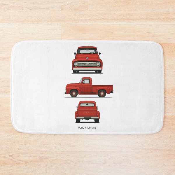 Item preview, 1956 Ford F-100 Classic Pickup | Retro Red Truck Blueprint designed and sold by TheArtOfCar.