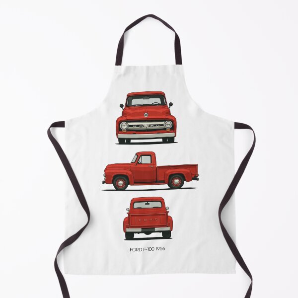 Item preview, 1956 Ford F-100 Classic Pickup | Retro Red Truck Blueprint designed and sold by TheArtOfCar.