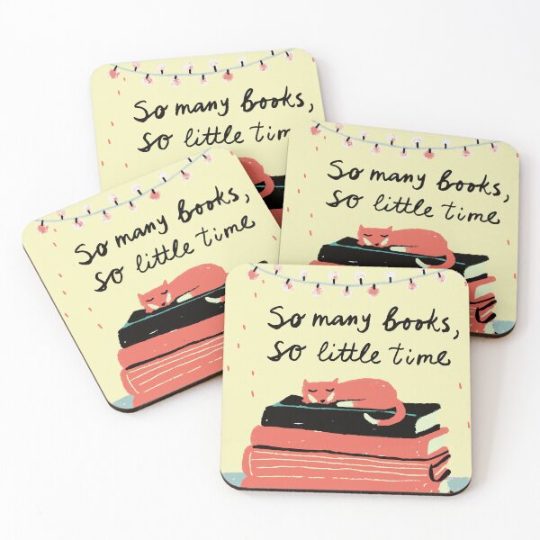 Item preview, So Many Books So Little Time Coral Cat Design designed and sold by nanext.