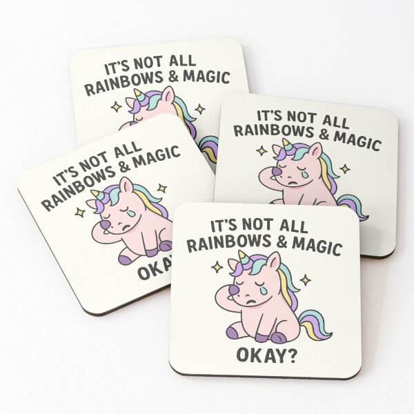 Item preview, Unicorn IT'S NOT ALL RAINBOWS & MAGIC OKAY? designed and sold by JCN-N.