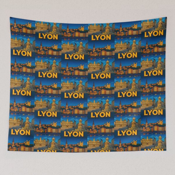 Item preview, Lyon in Colors Cartoon Illustration of Iconic Places designed and sold by Astralia.