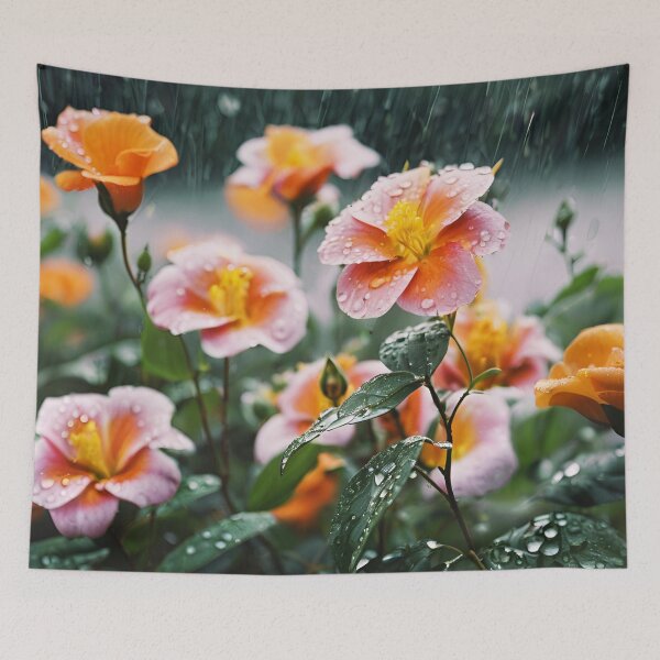 Item preview, Serenity of Rainfall Over Blooming Flowers 26 designed and sold by Tom-Johnson.