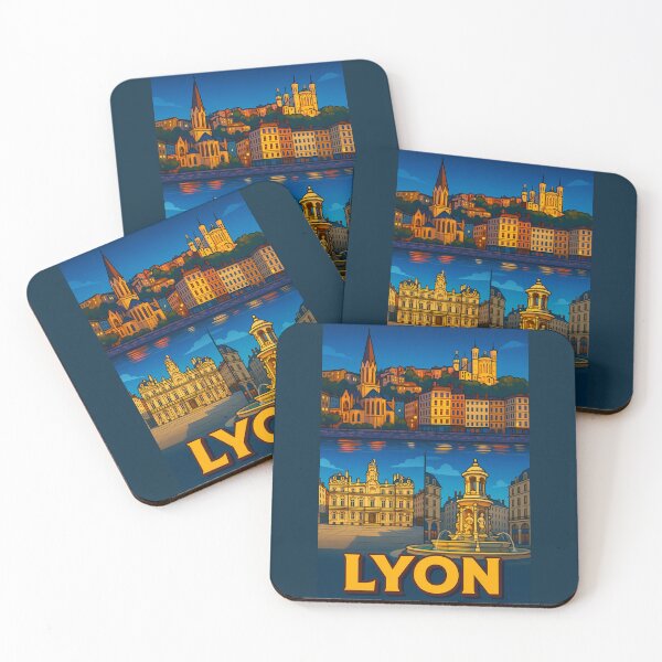 Item preview, Lyon in Colors Cartoon Illustration of Iconic Places designed and sold by Astralia.