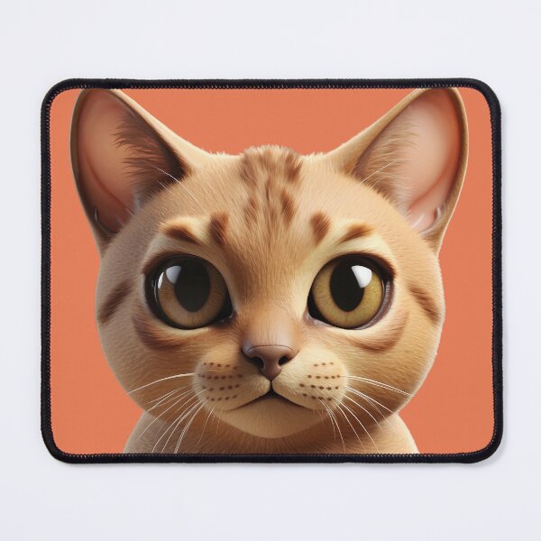 Item preview, Ulla - 3D Abyssinian Cat – Golden Eyes and Elegant Ticked Fur designed and sold by iamwonderkitty.