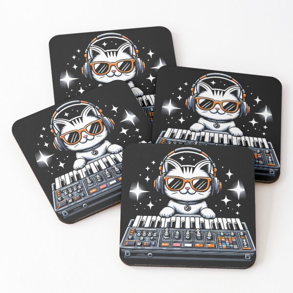 Item preview, Cat Synthesizer designed and sold by Funny Vintage Stickers And T-Shirts.