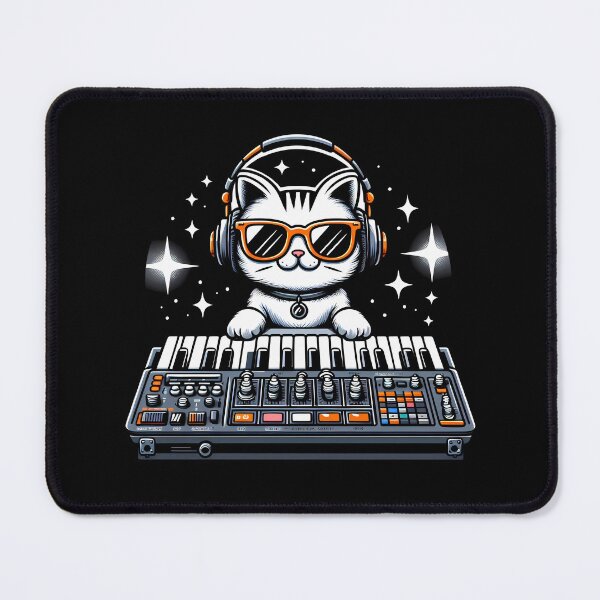 Item preview, Cat Synthesizer designed and sold by Funny Vintage Stickers And T-Shirts.