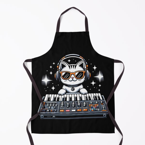 Item preview, Cat Synthesizer designed and sold by Funny Vintage Stickers And T-Shirts.