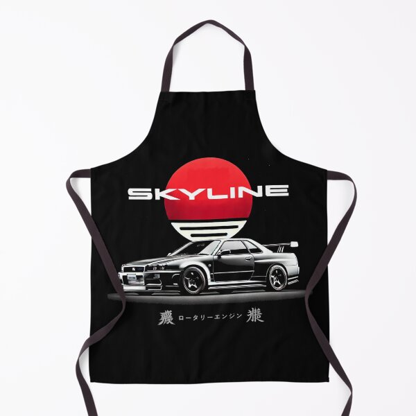 Item preview, Nissan Skyline R34 JDM Art – Retro Rising Sun Black GT-R Street Racer Design designed and sold by TheArtOfCar.