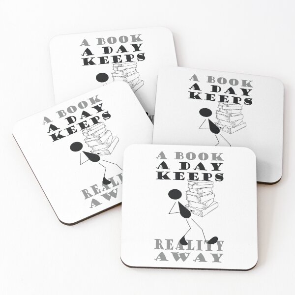 Item preview, a book a day keeps reality away designed and sold by hoomansticks.