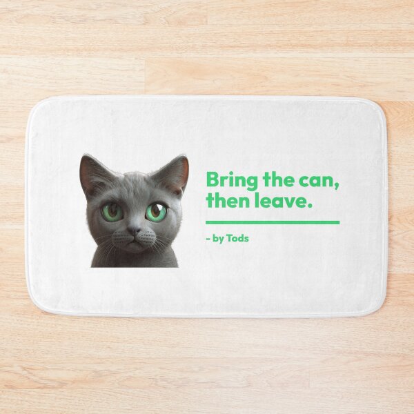 Item preview, Tods - 3D Russian Blue Cat – Emerald Green Eyes & Sleek Gray Fur designed and sold by iamwonderkitty.