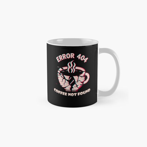 Artikel-Vorschau von 404 Fehler Kaffeetasse - Coding Humor Geschenk für Entwickler, designt und verkauft von PrintF-Coffee.