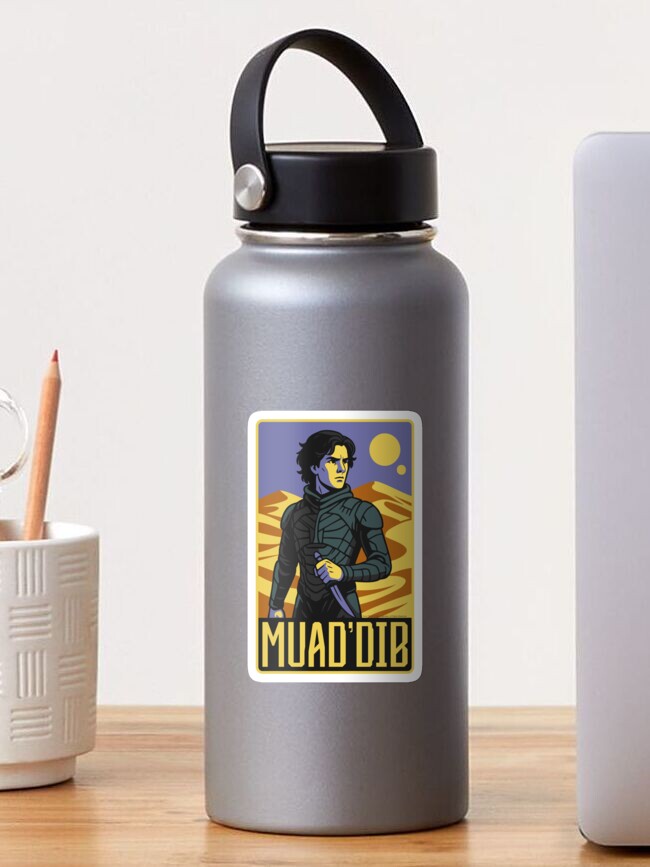 Thumbnail 1 of 3, Sticker, Dune Muad Dib Retro designed and sold by wolfkin-design.