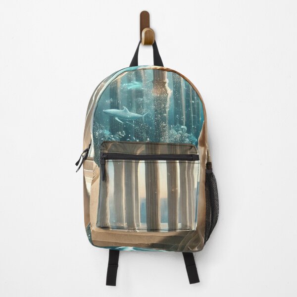 Item preview, Fantasy Girl in Golden Palace Over Ocean with Whales and City View designed and sold by carries-anatomy.