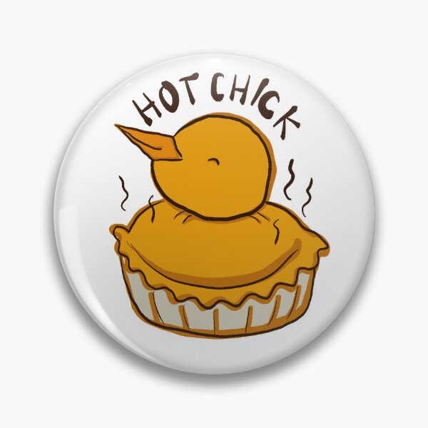 Item preview, hot chick chicken pie designed and sold by OddStickerHub.