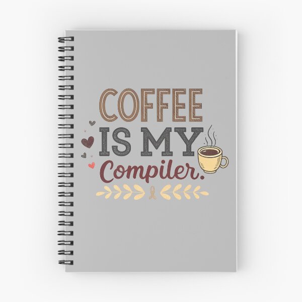 Item preview, Coffee Is My Compiler - Cozy Coffee Lover Gift & hearts designed and sold by PrintF-Coffee.