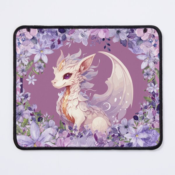 Item preview, White Dragon and Purple Flowers designed and sold by CMB-Editing.