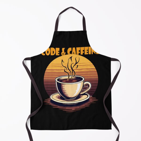 Item preview, Code & Caffeine T-Shirt - Retro Coffee Lover Gift designed and sold by PrintF-Coffee.