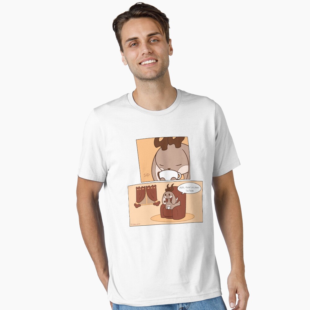 Vista previa del artículo con la obra «Camiseta esencial», diseñado y vendido por Firima.
