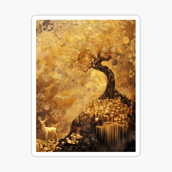 Item preview, The deer and the dreaming tree designed and sold by NereidCanvas.