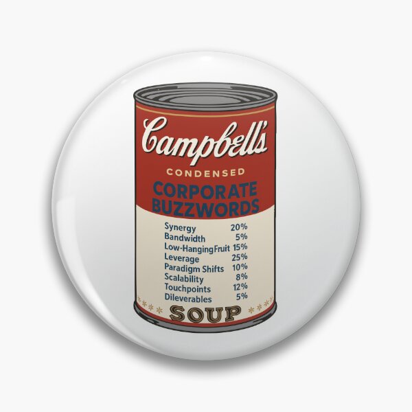 Item preview, Andy Warhol’s Corporate Buzzwords Soup designed and sold by BarelyDesigned.
