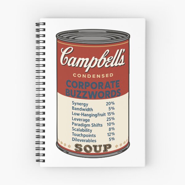 Item preview, Andy Warhol’s Corporate Buzzwords Soup designed and sold by BarelyDesigned.