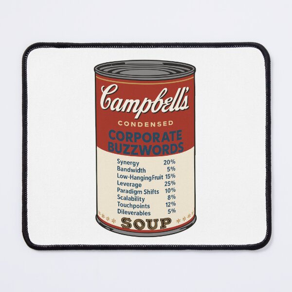 Item preview, Andy Warhol’s Corporate Buzzwords Soup designed and sold by BarelyDesigned.