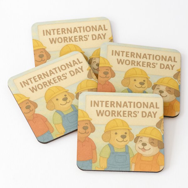 Item preview, Happy International Workers Day, funny dogs designed and sold by Mauswohn.