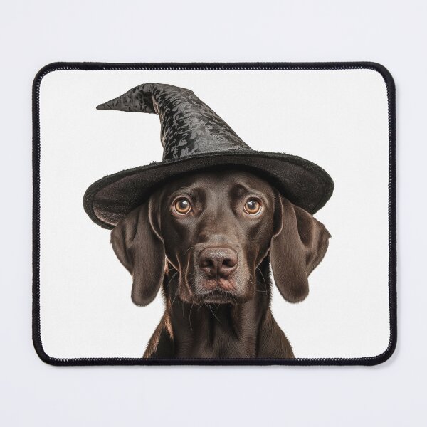 Item preview, Pointer dog Wearing Halloween Witch Hat designed and sold by LazyOwlStore.
