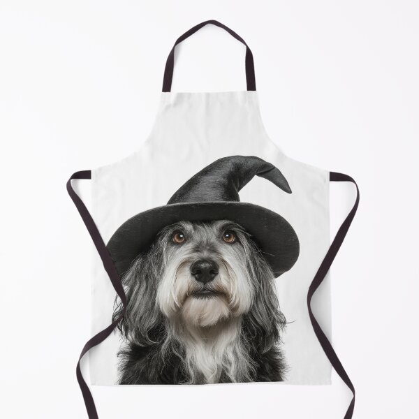 Item preview, Polish Lowland Sheepdog Wearing Halloween Witch Hat designed and sold by LazyOwlStore.