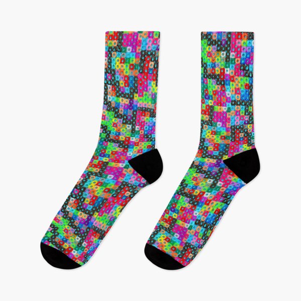 Artikelvorschau, Pixel Beads – Bunte Bügelperlen – Neon-Style (Blau) entworfen und verkauft von Vision Illustrated.