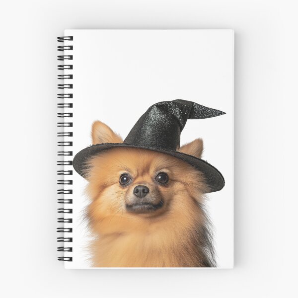 Item preview, Pomeranian Dog Wearing Halloween Witch Hat designed and sold by LazyOwlStore.