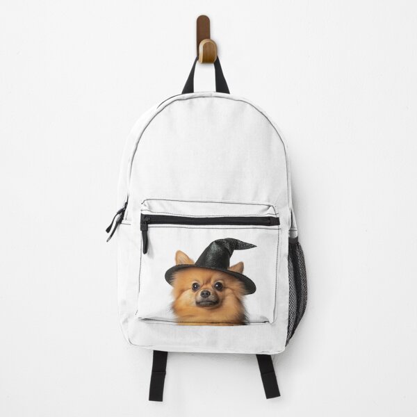 Item preview, Pomeranian Dog Wearing Halloween Witch Hat designed and sold by LazyOwlStore.