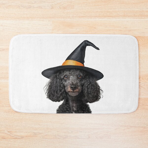Artikelvorschau, Pudelhund trägt Halloween Hexenhut entworfen und verkauft von LazyOwlStore.