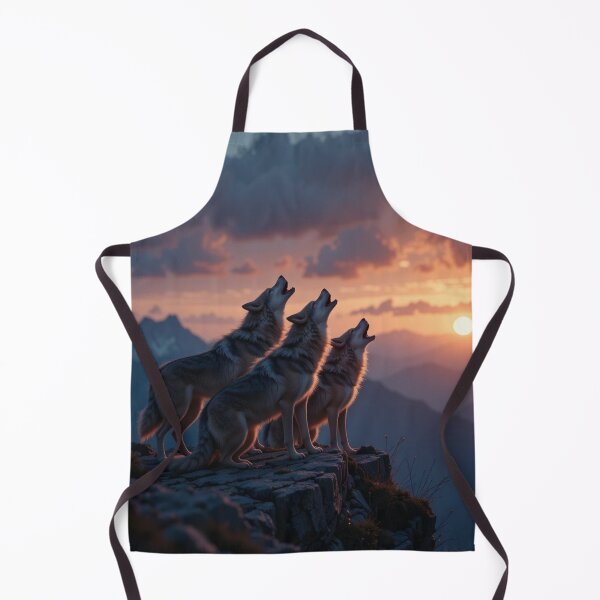 Item preview, Three wolves stand on a rocky cliff designed and sold by InezPhotography.