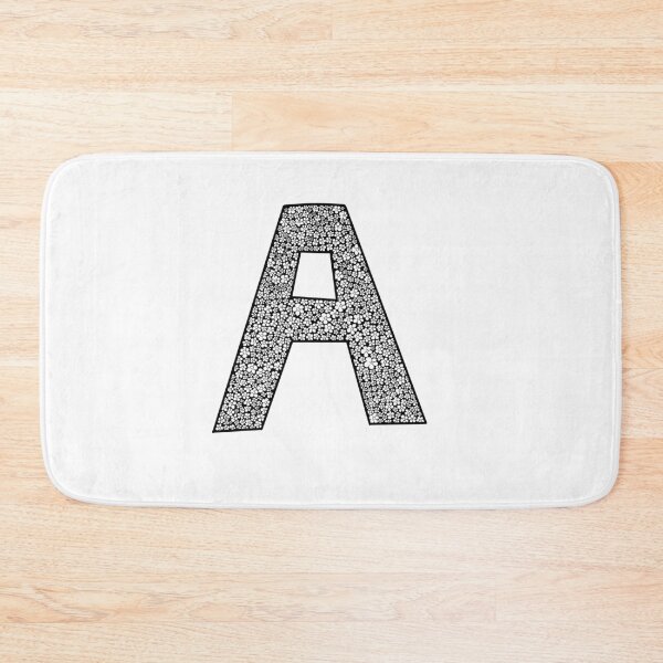 Item preview, Black Flower Lace-Stlye Pattern Letter A Monogram designed and sold by Words-Artist.
