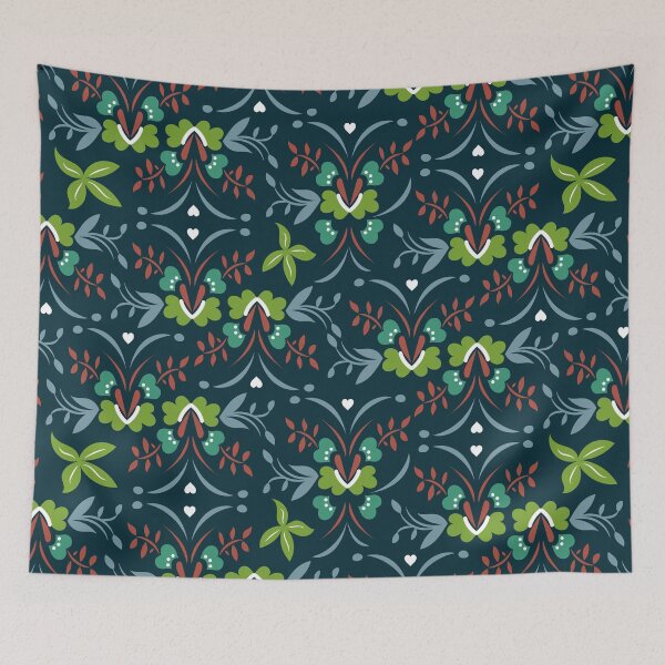 Item preview, Stylized flowers colorful designed and sold by Karin Schön.