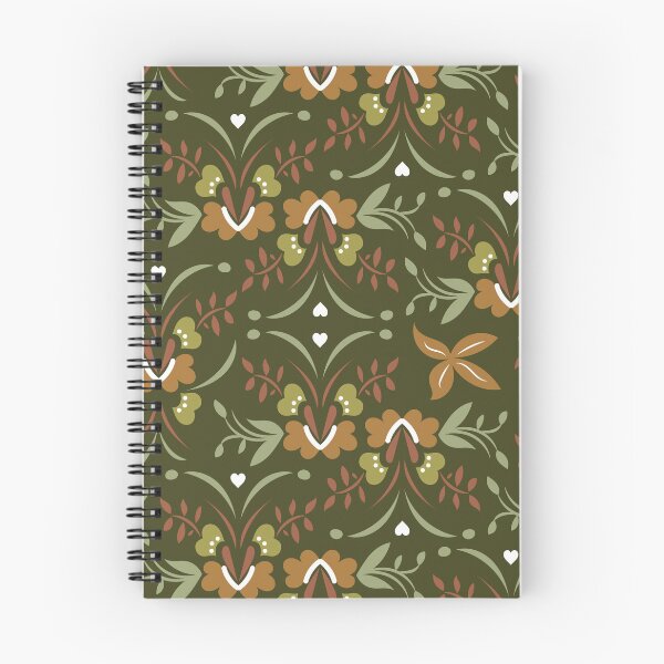 Item preview, Stylized autumn flowers olive designed and sold by Karin Schön.