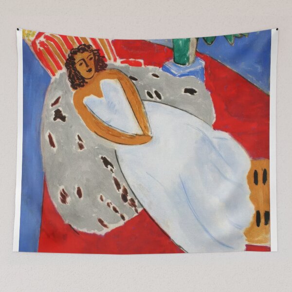 Item preview, Henri Matisse: Young Woman in White on a Red Background (1946) designed and sold by YNTDigitalHouse.