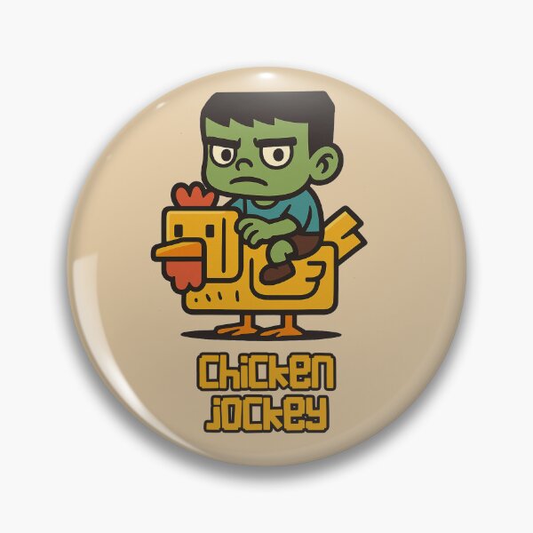 Item preview, Square Head Chicken Jockey – Cute Gaming Art designed and sold by Kalaidax.