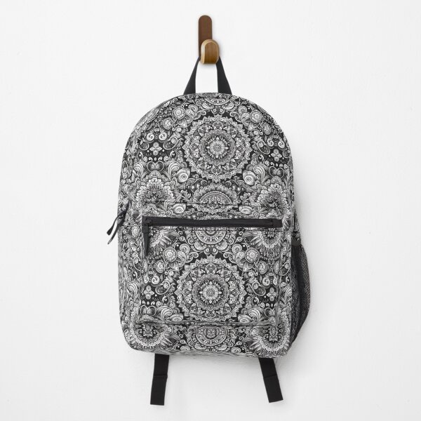 Item preview, Black and White Floral Doodle design  designed and sold by sks-ai-artist.