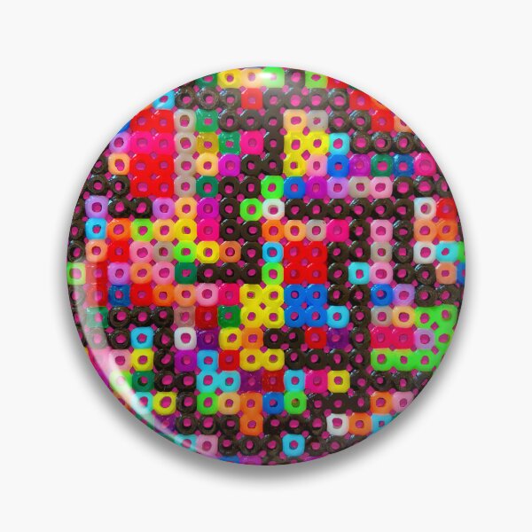 Item preview, Pixel Beads – Colorful Iron-On Beads – Neon Style (Cerise Pink) designed and sold by Vision Illustrated.