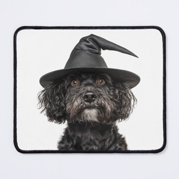 Item preview, Portuguese Water dog Wearing Halloween Witch Hat designed and sold by LazyOwlStore.