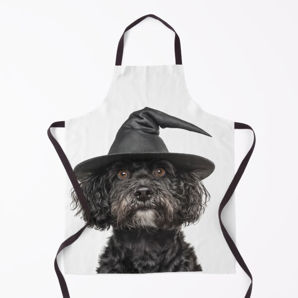 Item preview, Portuguese Water dog Wearing Halloween Witch Hat designed and sold by LazyOwlStore.