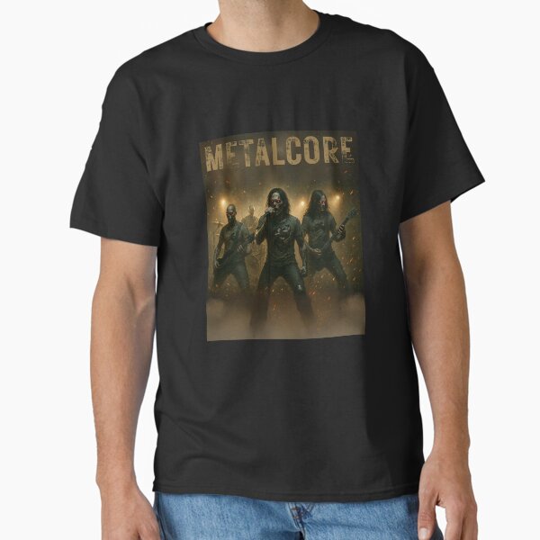 Item preview, Metalcore | Cyborg Band Live T-Shirt with Red Eyes & Sparks FX designed and sold by Manic Merch Designs.