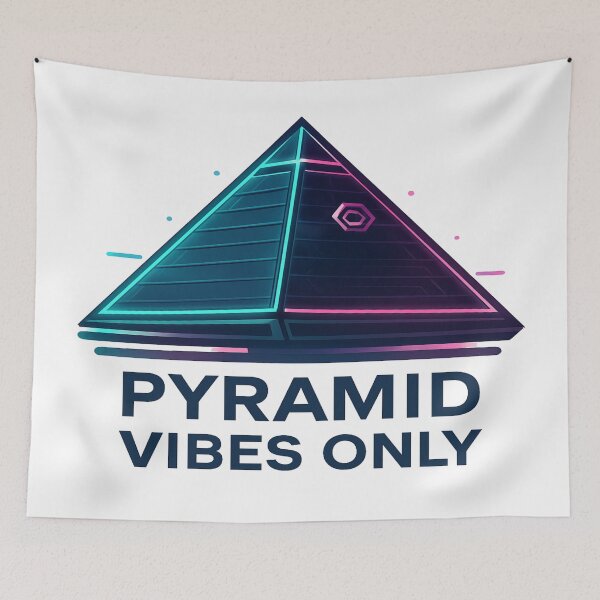 Item preview, Pyramid Vibes Only – Futuristic Memphis Icon designed and sold by Globalcitytees.