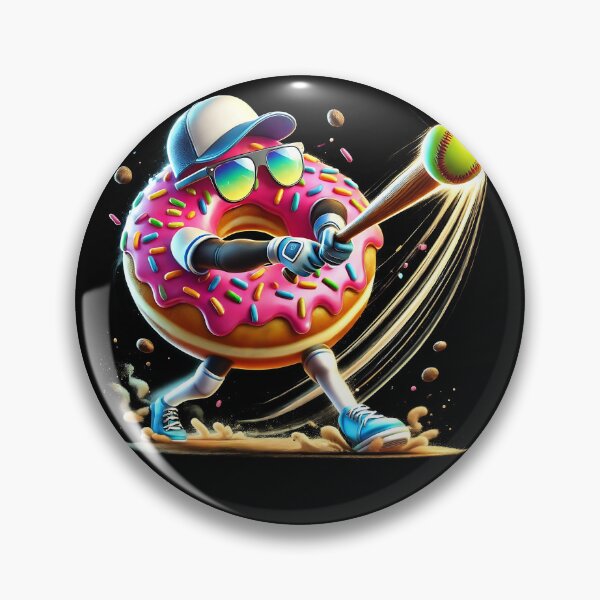 Item preview, Donut Playing Softball Donut Lover Softball Player designed and sold by Kimberley King Art  King Art.