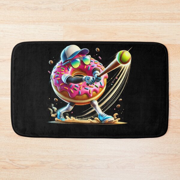 Item preview, Donut Playing Softball Donut Lover Softball Player designed and sold by Kimberley King Art  King Art.