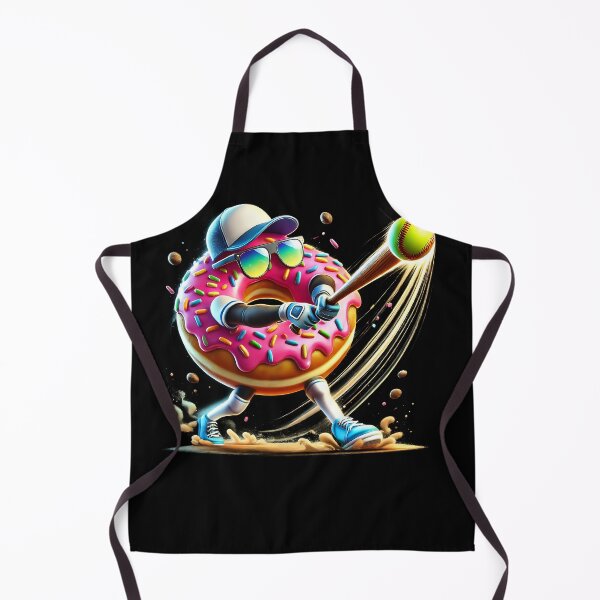 Item preview, Donut Playing Softball Donut Lover Softball Player designed and sold by Kimberley King Art King Art.